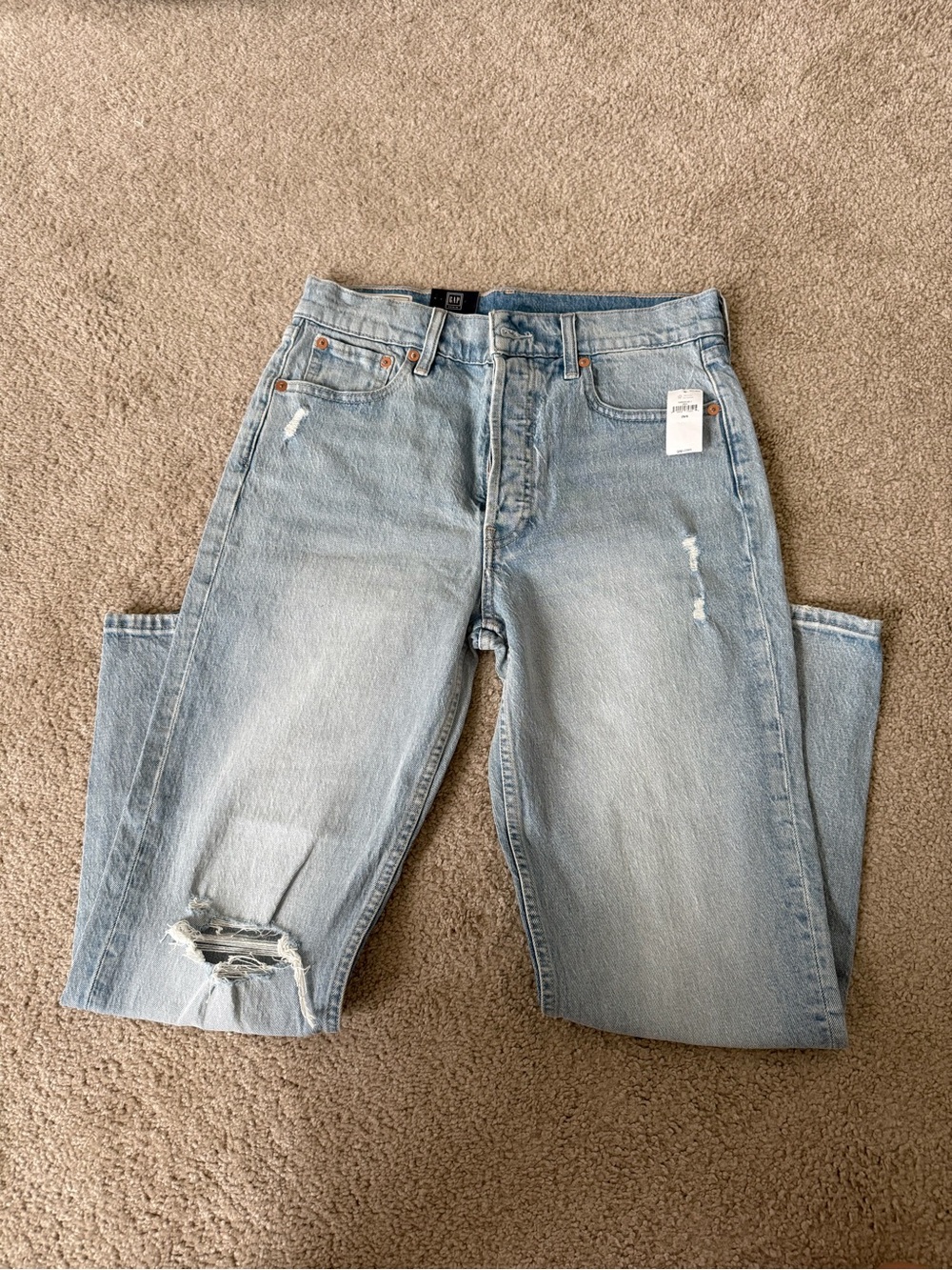 GAP Light Blue Distressed Boyfriend Jeans